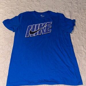 Nike Men's Vibrant Blue Graphic Tee